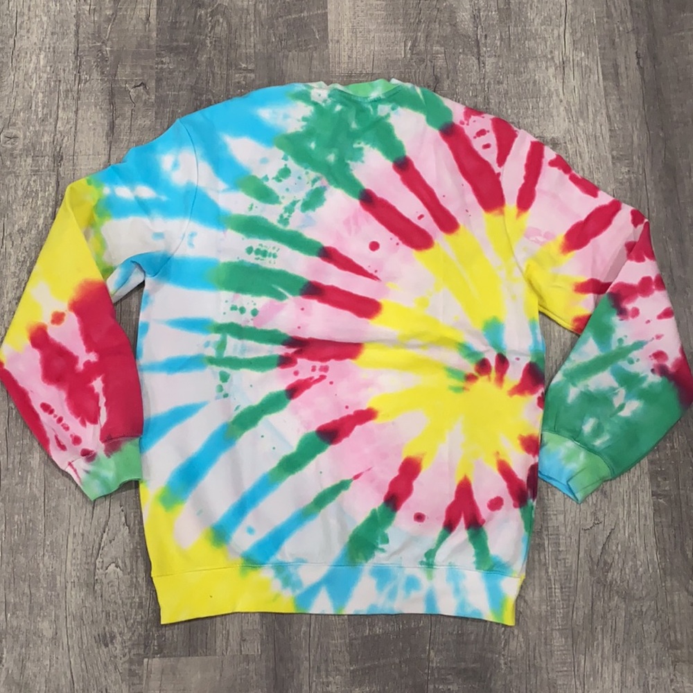 NWOT Men’s Custom Tie Dye H&M Sweat Shirt - Picture 2 of 5